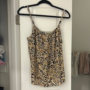 Leopard Print Spaghetti Strap Top